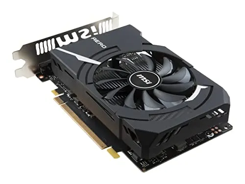 MSI GTX 1050 Ti AERO ITX 4G OCV1 Scheda Grafica da 4 GB GDDR5, 768 Core, 1341MHz GPU, 1455MHz, Nero