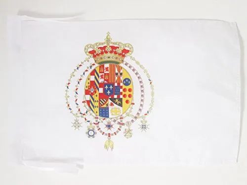 AZ FLAG Bandiera Regno delle Due SICILIE 1816 45x30cm - BANDIERINA SICILIANA - Italia 30 x 45 cm cordicelle