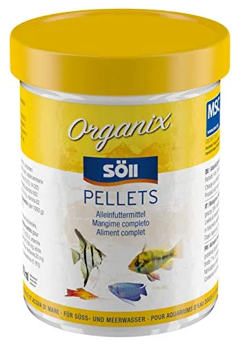 Söll 18749 Organix Pellets 270 ml – Mangime principale per piccoli pesci ricchi di proteine, vitamine e oligoelementi per una nutrizione naturale rivitalizzante di pesci d'oro, guppys & Co.