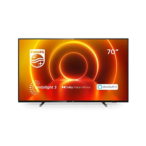 PHILIPS 70PUS7805/12 TV 177,8 cm (70") 4K Ultra HD Smart TV Wi-Fi Nero 70PUS7805/12, 177,8 cm (70"), 3840 x 2160 Pixel, LED, Smart TV, Wi-Fi, Nero