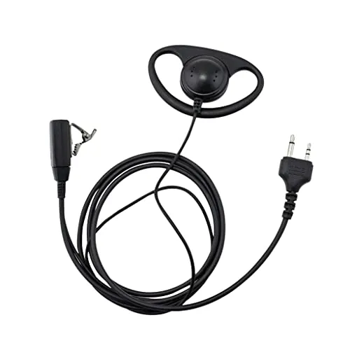 Gazechimp Auricolare Auricolare Auricolare A 2 Pin con Microfono PTT per Radio Midland G6 / G7 / G8 / G9 LXT80 / GXT635 / GXT650