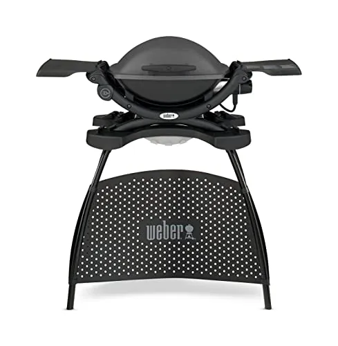 Weber Q1400 Barbecue Elettrico, 43 x 32cm, con supporto, Dark Grey (52020053)