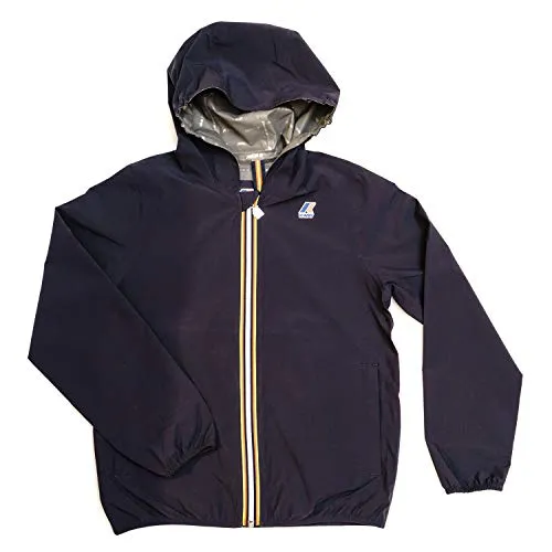 K-Way Giacca con Cappuccio Bambino Jacques Nylon Logo Blu (24 Mesi)