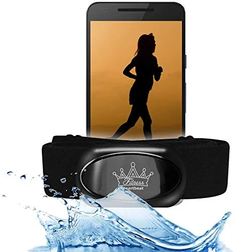 Fitness Prince © Heartbeat 2 Bluetooth 4.0 e Ant + cardiofrequenzimetro eBook per RUNTASTIC Adidas Wahoo Nike + e Altro - Sensore HRM per Palestra Garmin Polar Runtastic Wahoo