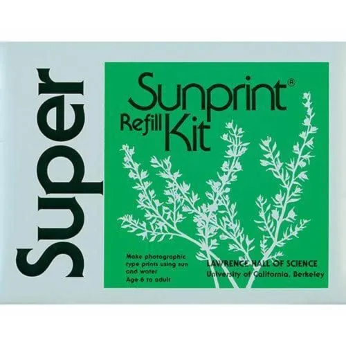Super Sunprint refill - 15 fogli di carta per stampe solari Solar Sun 20,3 x 30,5 cm
