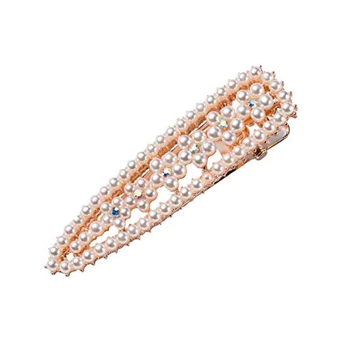 Accessori per capelli moda donna WSGYA Forcina di perle di cristallo Classica forcina bionda rosa Come mostrato Oro rosa