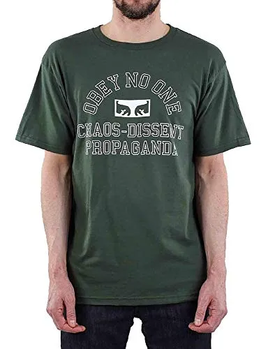 OBEY No One Eyes T-Shirt Uomo Verde 8109800 Verde S