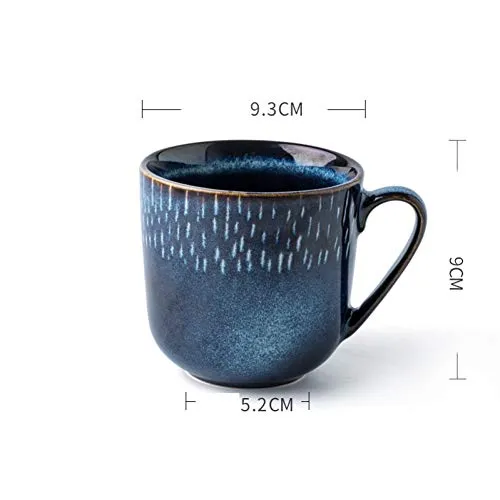AICUP Tazza Birra caffè Latte Tazzine E Tazza Tazza Creativa Blu Smalto Vintage Tazze Regalo della Decorazione della Resina della Signora tè