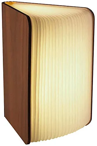 Gadgy ® Lampada da libro (Grande) con Chiusura Magnetica l Carta Tyvek di Qualità l Brilla in 3 colori l Possibilità di Posizioni illimitate fino a 360 gradi
