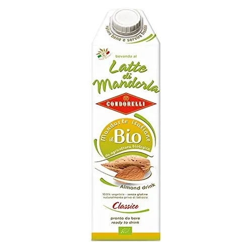 LATTE DI MANDORLA CLASSICO CONDORELLI BEVANDA DRINK BIOLOGICO ALMOND BRIK 1 LT