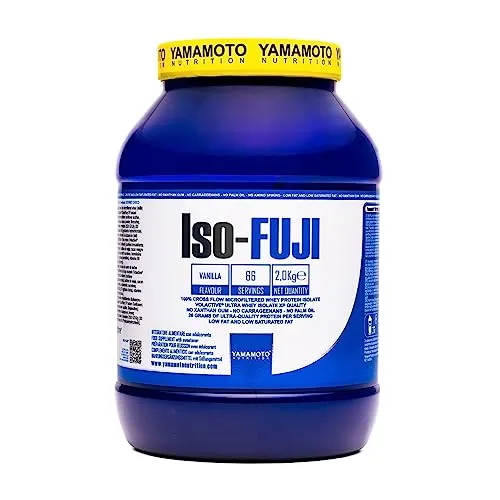 YAMAMOTO NUTRITION Iso-FUJI Volactive 2 kg, Integratore di Proteine del Siero di Latte Isolate Ultrafiltrate, Proteine in Polvere Isolate Whey, Gusto Vaniglia