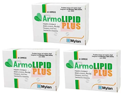 BUYFARMA PROMO PACK - 3X ARMOLIPID PLUS (180 COMPRESSE) + OMAGGIO - Confezione Originale Ufficiale Mylan Italia - NO IMPORTAZIONE O RICONFEZIONAMENTO