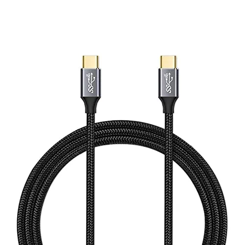 USB-C to USB-C 3.1 Gen2 Cable 10Gbps Data Transfer, 100W 20V/5A 3.3ft USB Type C PD Fast Charging Cable 4K Video Output Compatible with Thunderbolt 3, iPad Pro, MacBook Pro, Galaxy S21 1M