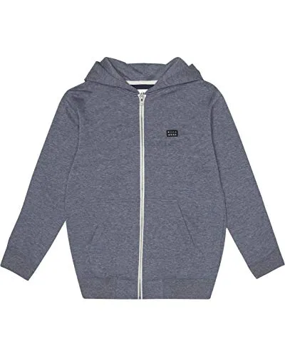 BILLABONG - Felpa con Cappuccio e Cerniera, Colore: Blu Navy