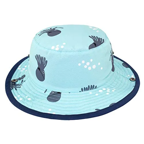 Cappello a Secchiello Cowboy Cappelli da Sole Cotone Ragazzi Ragazze Summer Octopus Pattern, Azzurro Cielo 54cm