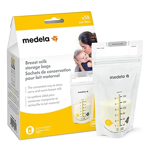 Medela Pump and Save Breast, 50 Contenitori per Latte Materno