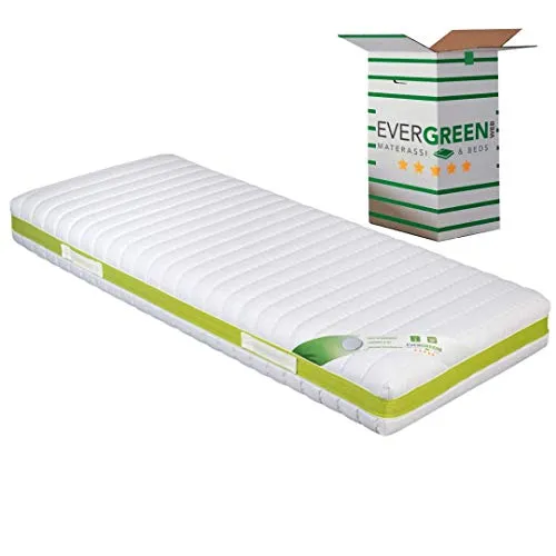 EVERGREENWEB - Fodera per Materasso Singolo 80x200 alto 18-20 cm, Rivestimento Bianco Sfoderabile con Cerniera, Coprimaterasso Imbottitura Anallergica, Fascia Traspirante, Cover Guscio Lavabile, JOLLY