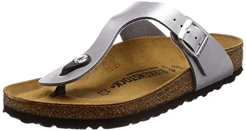 Birkenstock Gizeh BS Infradito Donna, Argento, 36 (Normale)