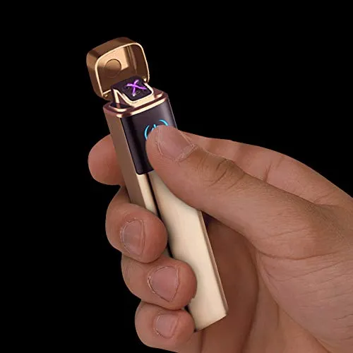 Lafagiet - Accendino elettrico ad arco al plasma USB, ricaricabile, antivento, accendino turbo per sigari, sigarette, candele, cucine, barbecue, ecc.