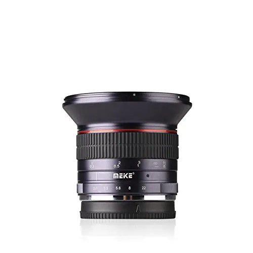 Meike 12mm F/2.8 Ultra Wide Angle Manual Foucs Prime Lens Compatible with Sony E Mount APS-C Mirrorless Cameras A7III A9 NEX 3 A6000 A6100 A6500