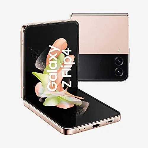 Samsung Galaxy Z Flip4 Smartphone 5G, Sim Free Android Telefono Pieghevole 128GB, Display Display Dynamic AMOLED 2X 6.7”/Super AMOLED 1.9”1,2 Pink Gold 2022 [Versione Italiana]