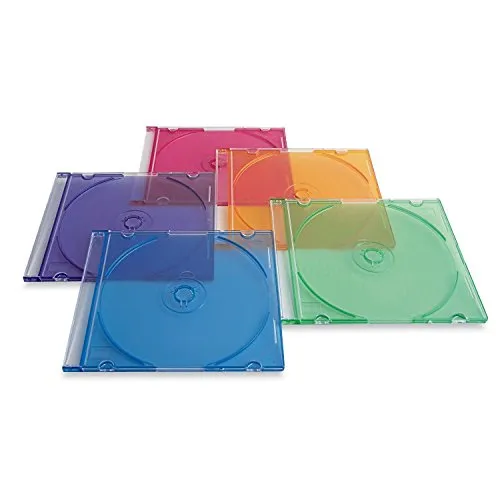 CD/DVD Slim custodia, colori assortiti,20/Pack by Dragon Trading®