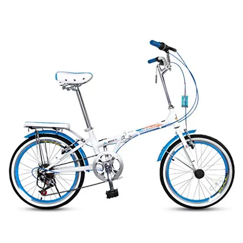 Ellittiche Bicicletta Pieghevole Maschio e Femmina Bicicletta variabile per Adulti Scooter da 20 Pollici per pendolari Bicicletta da Equitazione all'aperto (Color : Blue, Size : 20in)