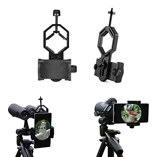 Accessori per microscopi per telescopio Accessori per esterni Supporto per staffa per adattatore, Universale Smart Phone Adattatore Per Telescopio Oculare Diametro 52mm-100mm Compatibile