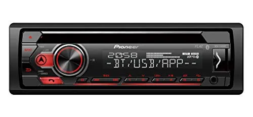 Pioneer DEH-S410BT Ricevitore multimediale per Auto Nero, Rosso 200 W Bluetooth