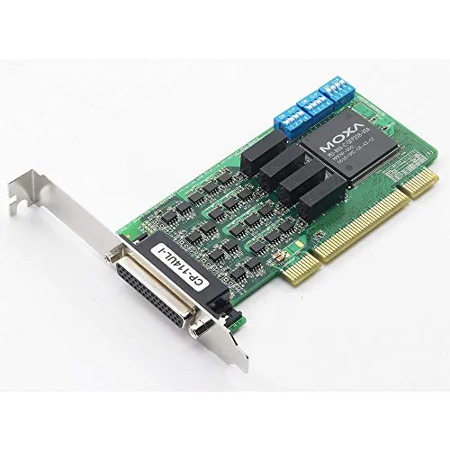 Moxa 4-Port RS-232/422/485 Low Profile Universal PCI Serial Board with Optical Isolation, 0 to 55°C Operating Temperature