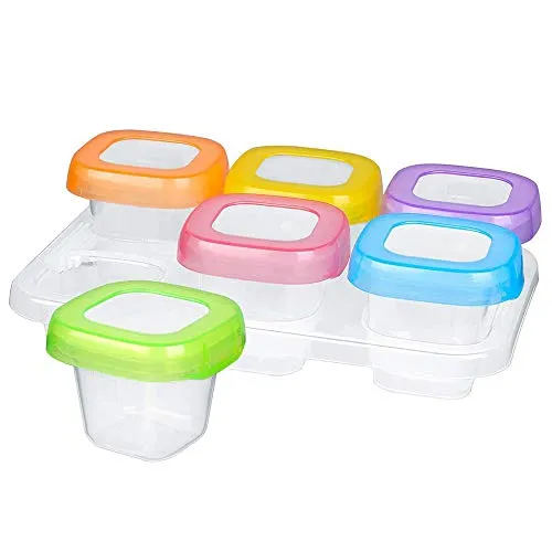 Contenitore Congelatore Contenitore Per Alimenti Per Bambini Bambino Contenitori Porta Cibo, Adatto a Congelatore e Microonde, a prova di perdita, Airtight, BPA Free (60 ml)