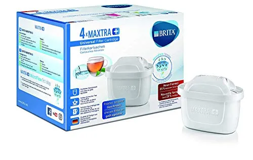 Brita Maxtra+ – Filtro per acqua potabile, 100 l 4 meses bianco, 4 Unità