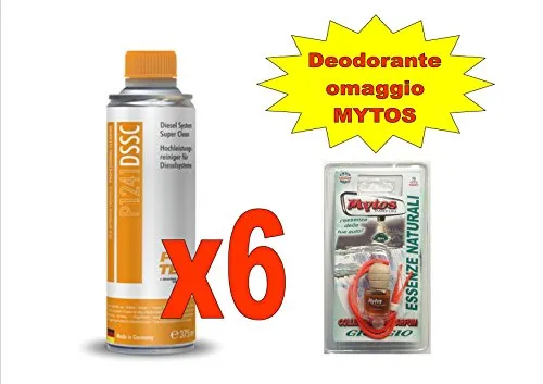 N. 6 PRO TEC Diesel System Super Clean - Super pulitore per sistemi diesel P1241 ML, 375 + Deodorante Mytos in OMAGGIO