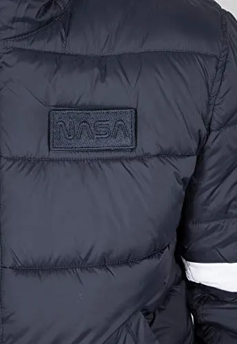 Alpha Industries Hooded Puffer FD NASA Giacca Invernale Blue