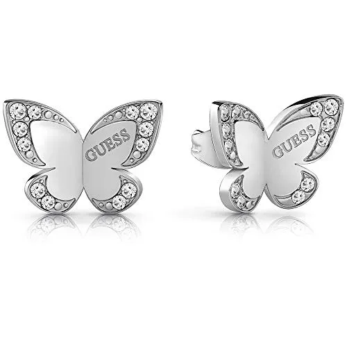 Indovinare orecchini farfalla amore chirurgico rodio placcato in acciaio inox logo UBE78010 [AC1126]