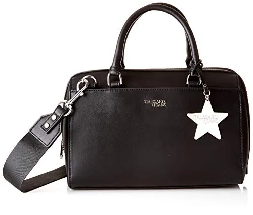 Trussardi Jeans T-Easy Bauletto Charm Star Logo, Borsa a mano Donna, Nero (Black), 30x20x16 cm (W x H x L)