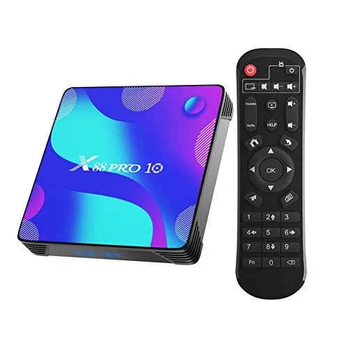 Android TV BOX, X10 Android 11.0 Smart Box 4GB RAM 32GB ROM RK3318 Quad-Core 64bit Cortex-A53 Support 2.4GHz/ 5GHz WiFi 4K UHD BT4.0