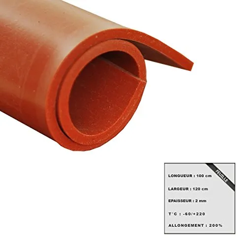 100x120cm silicone rosso spessore della lamiera di gomma 2 millimetri