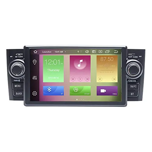 Per Fiat Grande Punto Linea 2007-2012 Android 12 Octa Core 4 GB RAM 64 GB ROM 7 "Lettore multimediale per auto Supporto per sistema GPS Riproduzione auto TPMS OBD 4G WiFi DAB