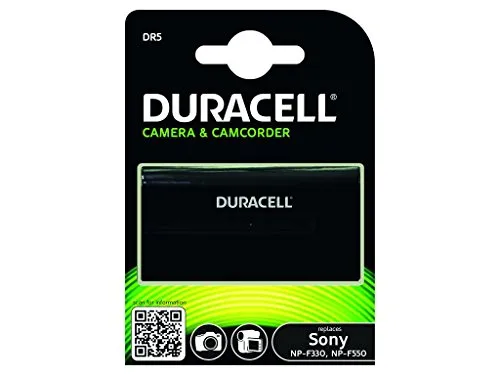Duracell DR5 Batteria per Sony NP-F330, NP-F550, NP-F570, 7.2V, 2200 mAh, Nero