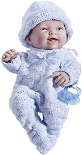 Berenguer- Baby Doll Bambola Mini Bebè con Tutina, Colore Real Boy-Blu, 18452_B