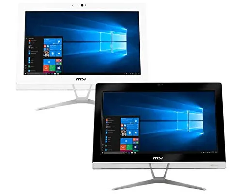 MSI Pro 20EXTS 8GL-051XEU - PC All-in-One da 50 cm (19,5 pollici), Intel Celeron N4000, 8 GB DDR4, SSD da 256 GB, DVD Super Multi masterizzatore, touch screen, nero