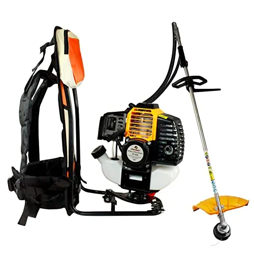 Decespugliatore a Scoppio 52cc 2T a Spalla a Zaino Spalleggiato Giardino Giardinaggio Taglio Erba Ergonomico + Dischi e Testina