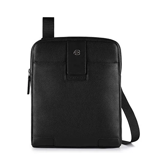 PIQUADRO Ili Borsa Messenger, 26 cm, Nero