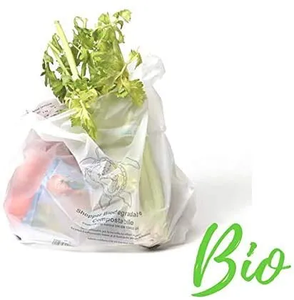 Palucart® scatolo da 500 shopper biodegradabili compostabili a norma 2018 (27+7+7x50)