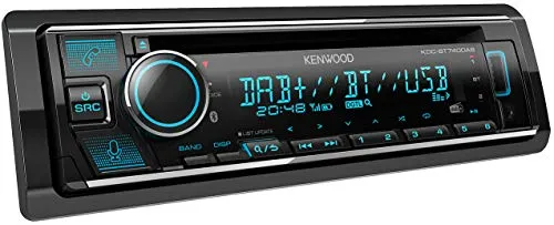 Kenwood KDC-BT740DAB Sintolettore CD/USB/Bluetooth. Dab+ con Antenna Dab Inclusa e Bluetooth Integrato