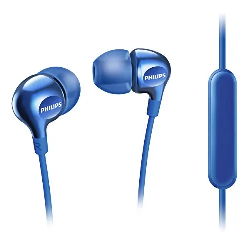 Philips SHE3705BK/00, auricolari in-ear con microfono (bassi profondi, cavi rinforzati, perfetta aderenza)