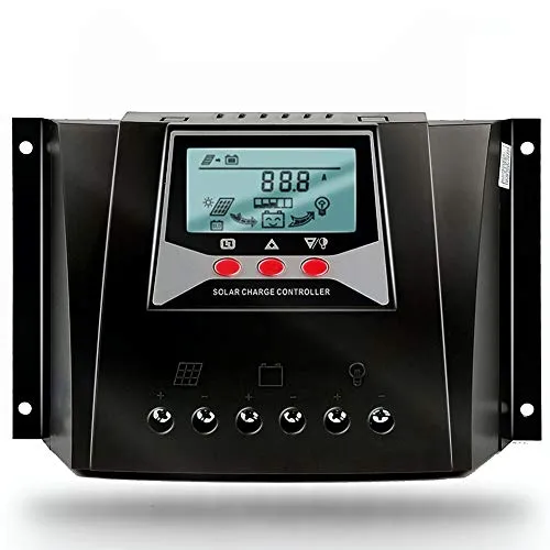 Regolatore di carica solare 50A 12V 24 V 36 V 48 V Auto 100 V PV Input Regolatori PWM con compensazione della temperatura