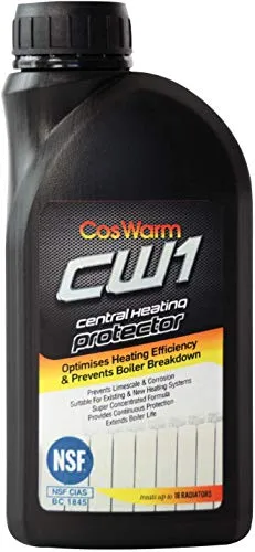 CosWarm CW1 Protezione Per Riscaldamento Centralizzato | Inibitore di Corrosione & Ruggine | Calcare Inibitore Liquido per Termosifoni & Caldaia | Tratta 18 Radiatori