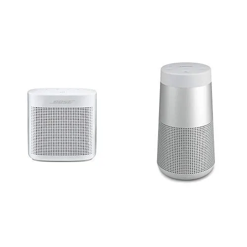 Bose SoundLink Color II Diffusore Bluetooth, Bianco + Bose SoundLink Revolve Diffusore Portatile, con Bluetooth, Grigio